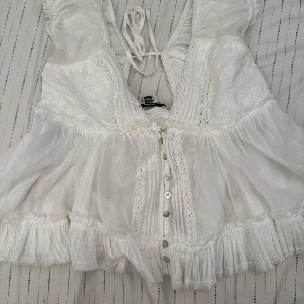 White urban outfitters babydoll top